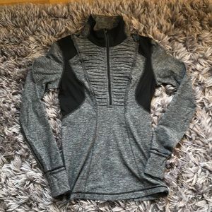 SOLD Lululemon grey/black half zip top
